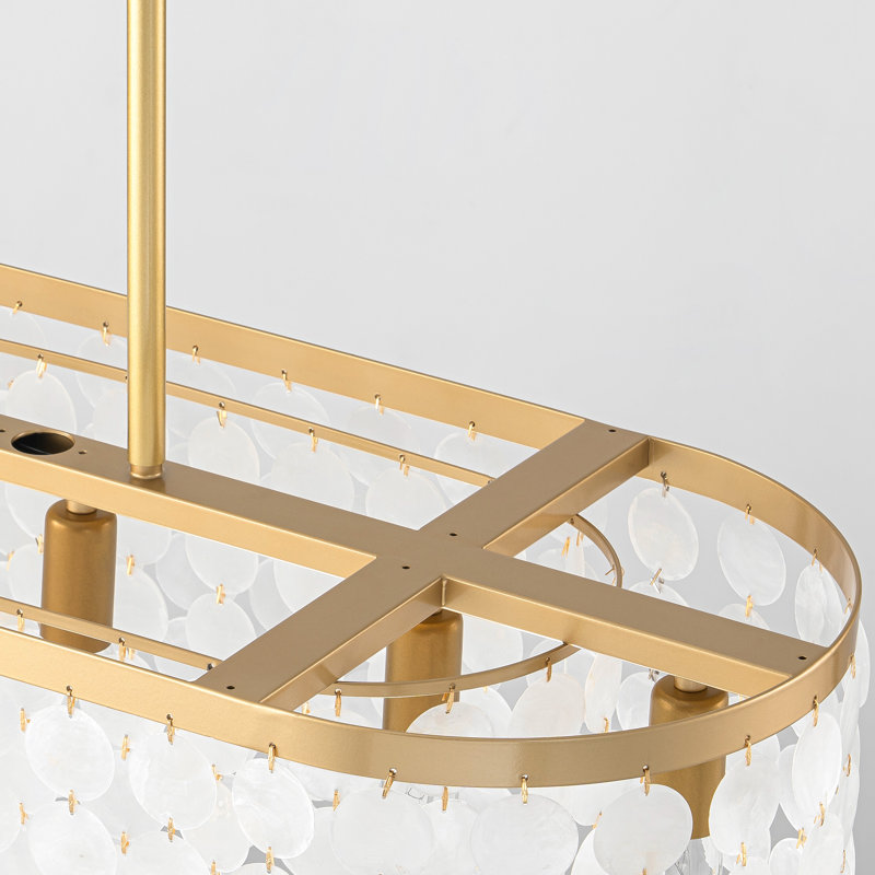 Lustre 6 lumières à motif de coquillages