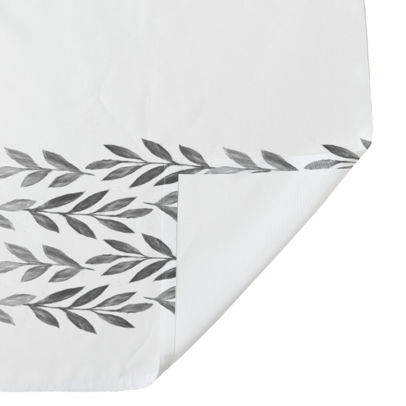 Rideau de douche simple à motif floral Arazeli, Gris