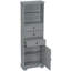 Armoire de rangement en panneau de fibres à densité moyenne peinte avec 3 tiroirs et tablettes réglables - Organisateur polyvalent pour salle de bain, bureau et bureau