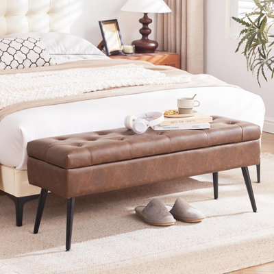 Banc de rangement en similicuir Honoka