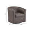 Fauteuil demi-tonneau pivotant en similicuir-664824323