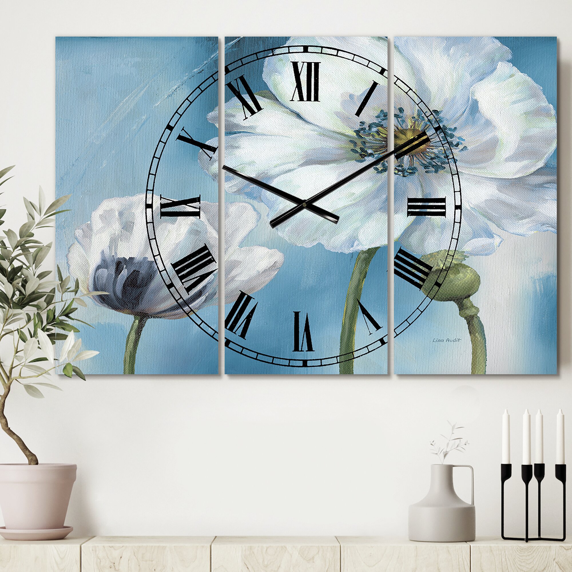 The Twillery Co.® Swigart Oversized Farmhouse Wall Clock | Wayfair