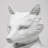 Emhouse 13" White Resin Fox Bust Tabletop Sculpture