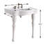 Lavabo de salle de bain console 33 po avec trop-plein brillant
