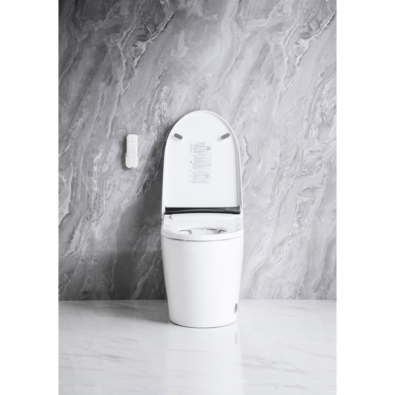 Luxury Bidet Toilet With Auto Open/Close, Warm Air, Temperature Control - Bathroom Option Water, Led Display Feature