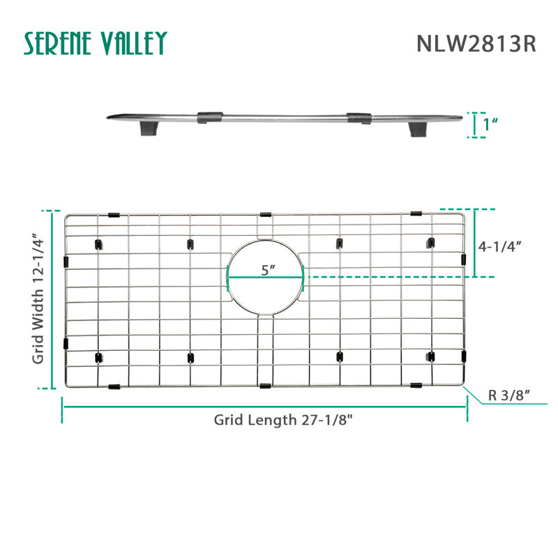 27.09-in x 12.13-in Rear Drain Sink Protector Sink Protector