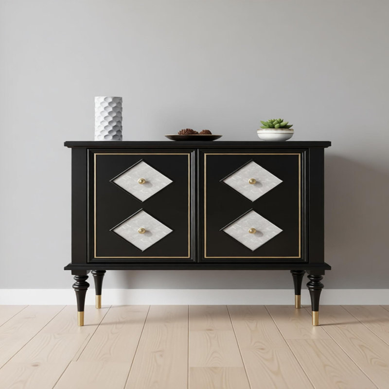 Buffet de rangement rétro de style français, H 33,46 po x l 47,24 po x P 15,74 po
