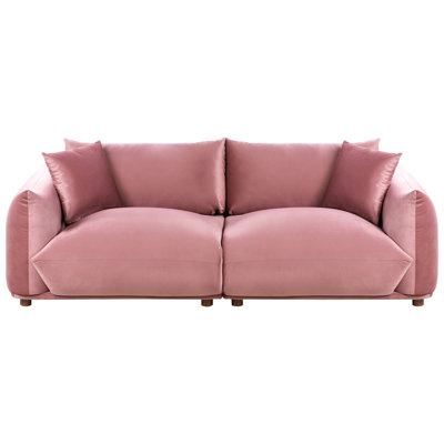 LUVOS 3 Seater Velvet Sofa