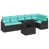 Coussin bleu / cadre noir est en rupture de stock