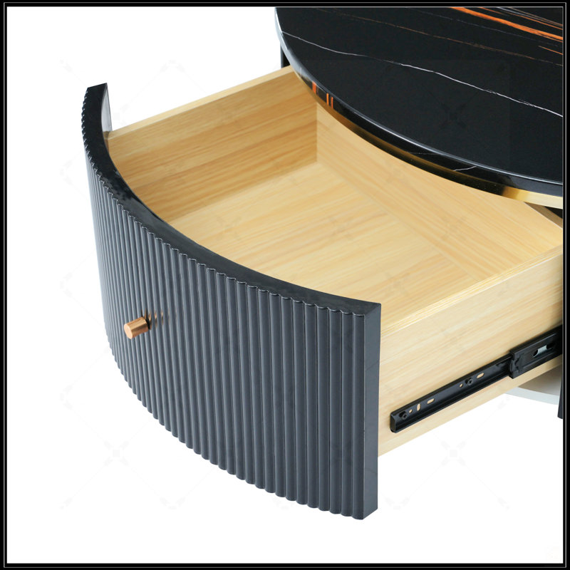Table basse moderne avec 2 grands tiroirs de rangement Modern