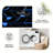 1PC Modern Abstract Metallic Blue Black Geometric Line & Circle Pattern area rugs for Living Room, Soft and Comfortable, Suitable for all seasons, easy-to-maintain, machine washable Indoor floor mat, Under Table Farmhouse suitable for living room,...-1964084736