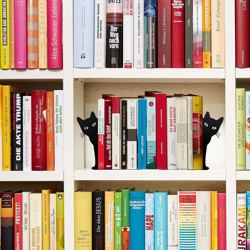 Serre-livres en métal pour chats