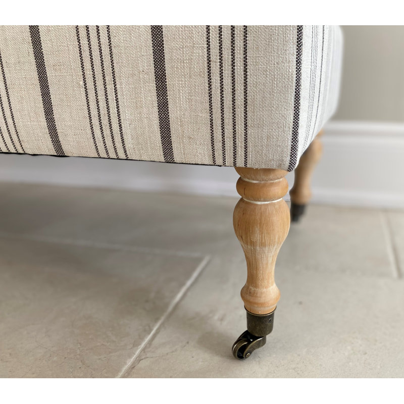 Banc rembourré en mélange de lin Coumas