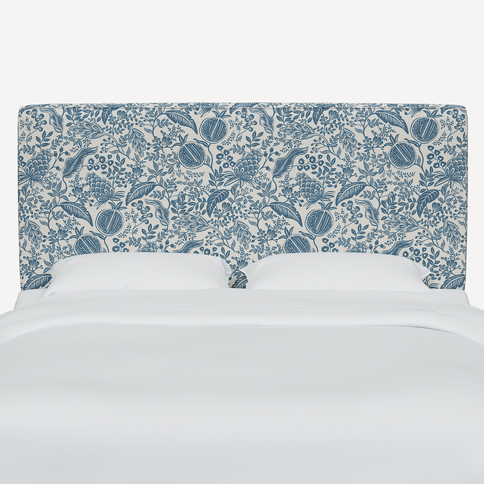 Elly Headboard, Rpc Pomegranate Blue Linen, California King