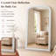 Miroir sur pied pleine longueur de 68 pouces avec cadre en bois et arc, idéal pour le salon, l'entrée ou la chambre.