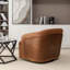 Fauteuil demi-tonneau rotatif en simili cuir Andretta-1428319674