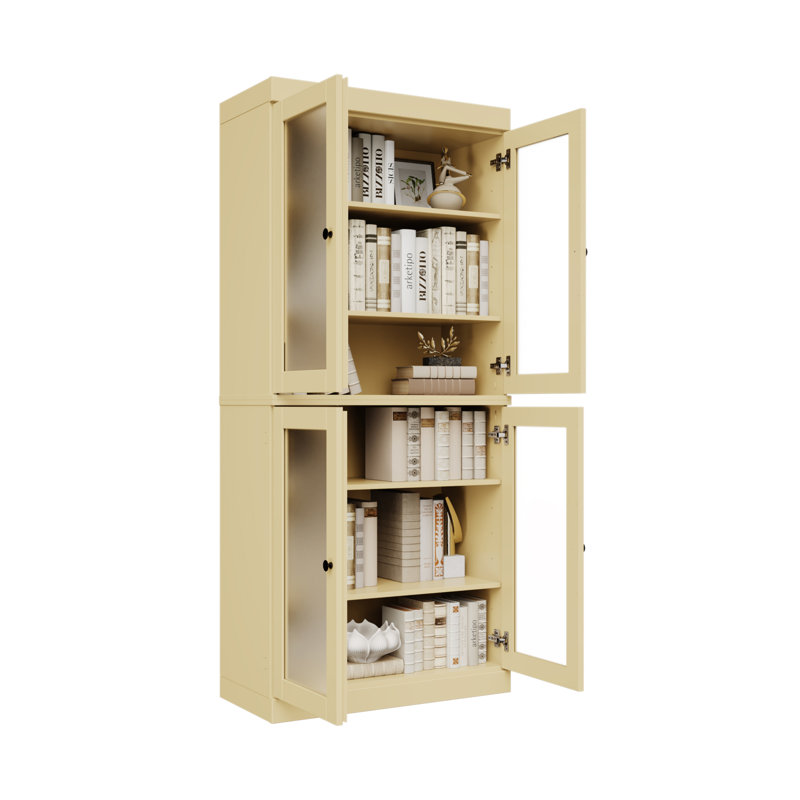 Bibliothèque à 6 tablettes Uriyah, Jaune