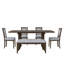 Ensemble de table de salle à manger extensible 76,9 pouces avec rallonge amovible Topmat 6 pièces-1357731701