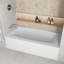 Baignoire en alcôve droite en acrylique blanc brillant avec drain extérieur Streamline 60 po x 30 po Streamline-101699344
