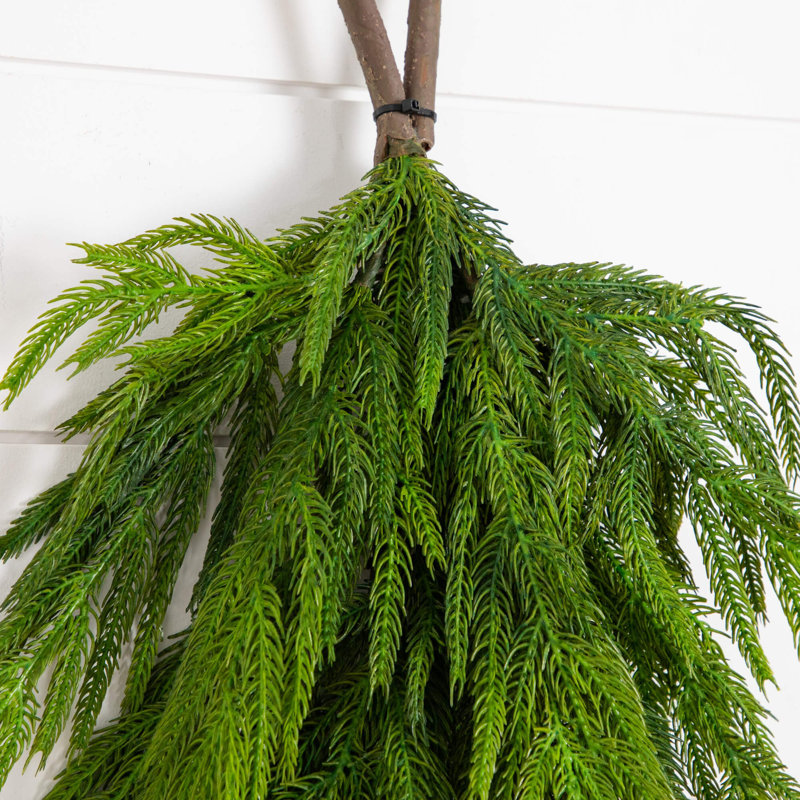 3Ft. Artificial Real Touch Norfolk Island Pine Teardrop With Natural Look