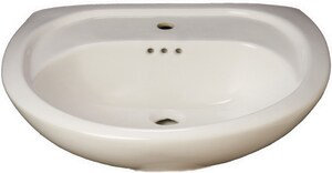 Proflo 20'' White Vitreous China Oval Bathroom Sink
