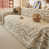 Beige / chenille verte