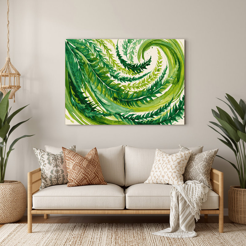 Art mural en métal légumes vert Mizuna, H 20 po x l 24 po