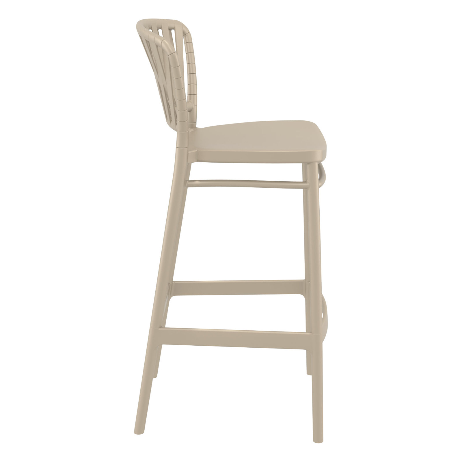 Newport Patio Bar Stool, Taupe, 29.5"