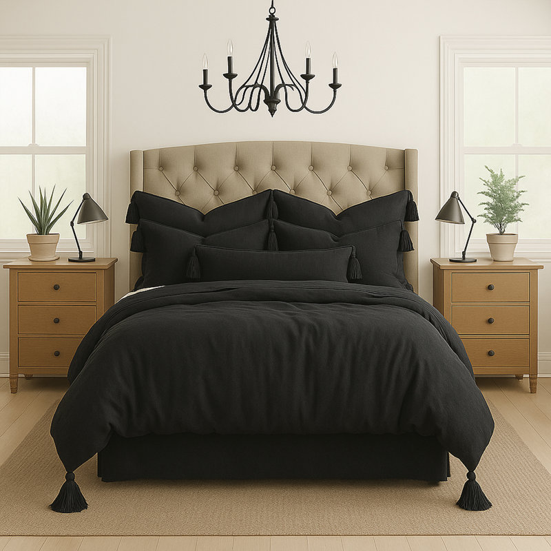 Housse de couette Elsie, Housse de couette pour très grand lit et 5 pièce
