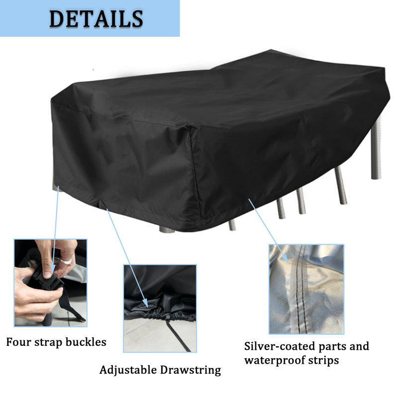 Patio Cover Outdoor Furniture Covers Waterproof Durable Patio Cover For Outdoor Furniture Protection, 28" H x 63" W x 39" D