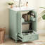Meuble-lavabo de salle de bain de 24 pouces avec lavabo en céramique, armoire à fermeture douce, tiroir compartimenté, tablette à trois hauteurs et organisateurs montés sur la porte pour un style contemporain avec des organisateurs réglables de 24 pouces de profondeur.