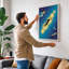 Ascending Through Stars Modern - Wrapped Canvas-359029301-359029299