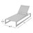 Gallatin Reclining Chaise Lounge with Table
