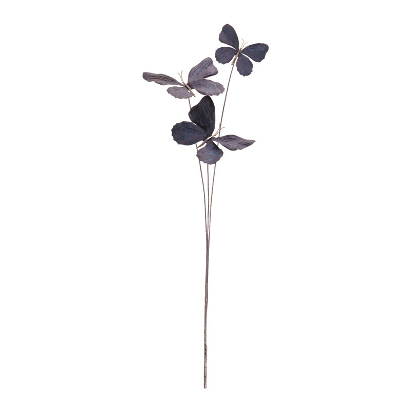 Jet métallique papillon (ensemble de 6), Bleu