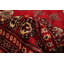 Tapis unique en laine noué à la main style Bokhara des années 2010 de 8 pi 2 po x 9 pi 10 po rouge / brun / ivoire Hovnan