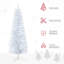 Arbre de Noël enneigé 5 pi, arbre de Noël mince avec branches réalistes et base en plastique pour décoration d'intérieur-1948502215-1948502212