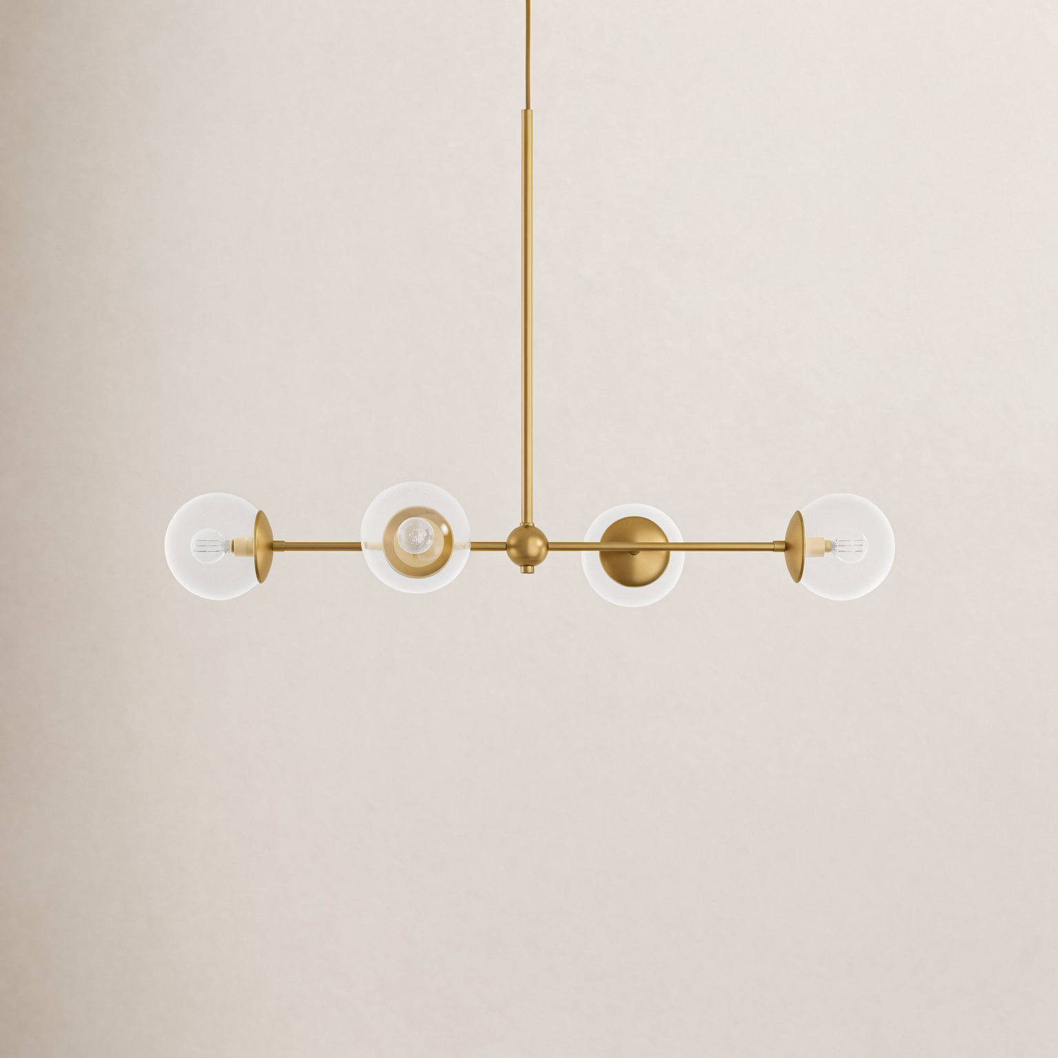 4-Light Chandelier, Brushed Bronze