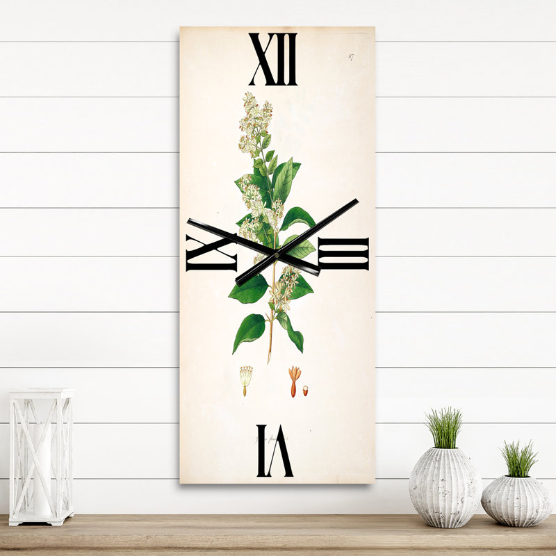 Horloge murale rétro Vintage Botanicals, Petit