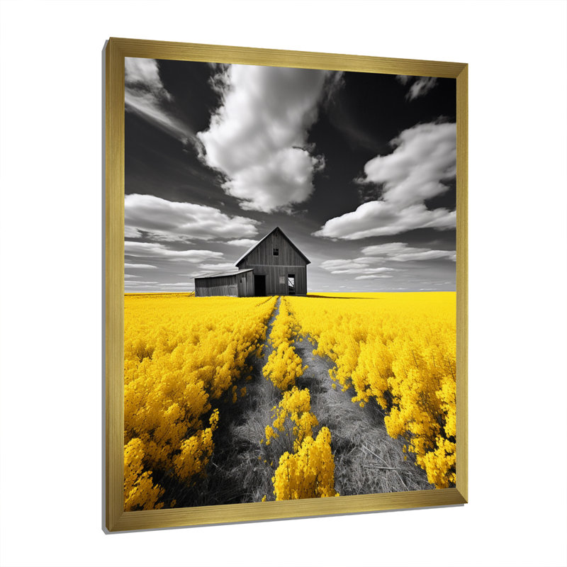 Bodell Barn Harmony In Contrast, impression sur toile, Encadrement doré, H 32 po x l 24 po x P 1 po
