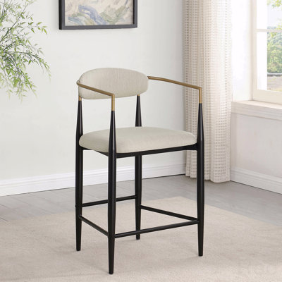 Fabric Upholstered Counter Chair (2 Of Set)
