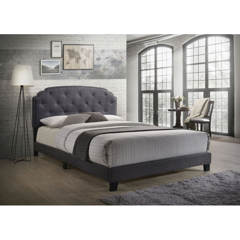 Gray Fabric Bed
