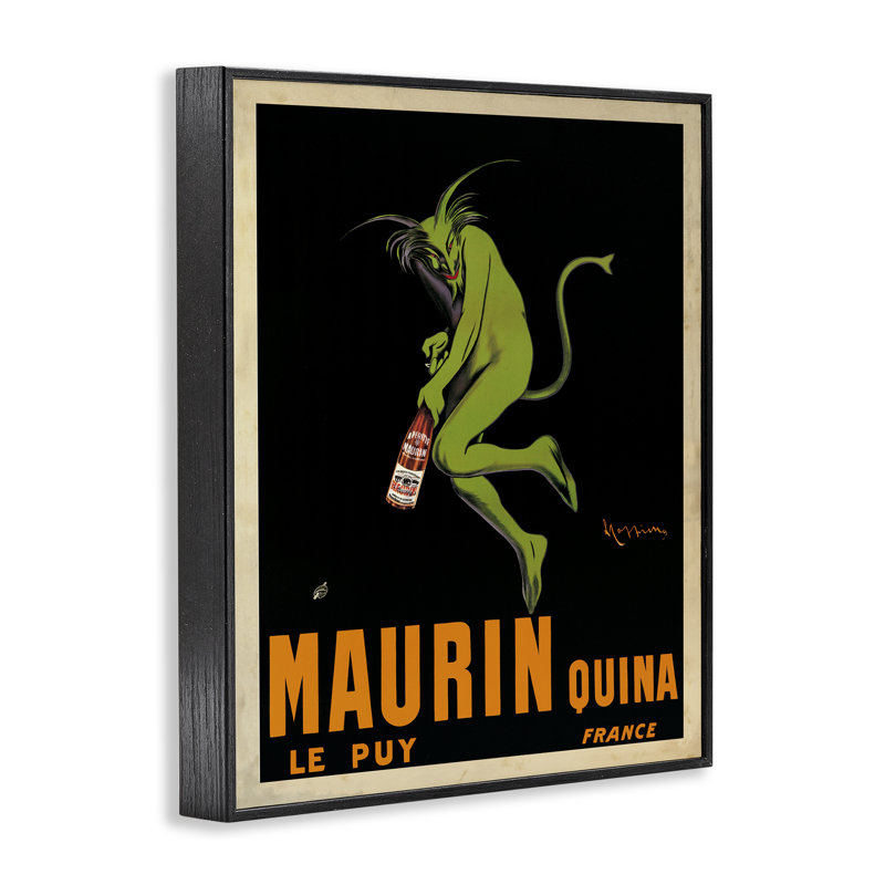 Publicité rétro avec art giclée de monstre, design par Marcello Nizzoli, H 30 po x l 24 po, Giclée encadrée noir minuit