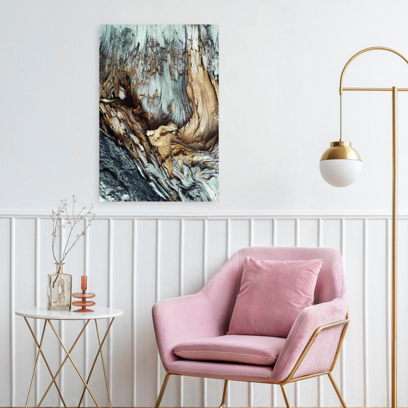 Art contemporain abstrait en bois, H 24 po x l 16 po