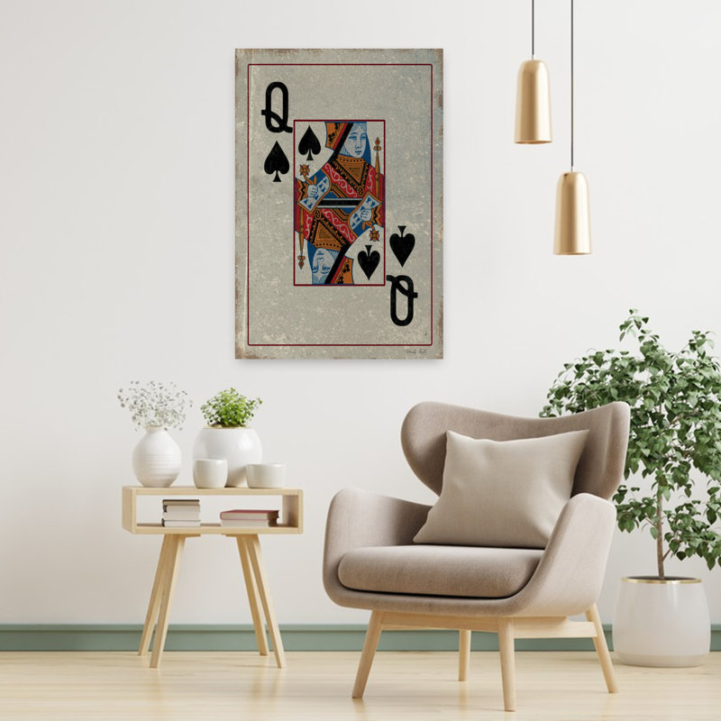 «Queen of Spades», art contemporain abstrait, H 36 po x l 24 po
