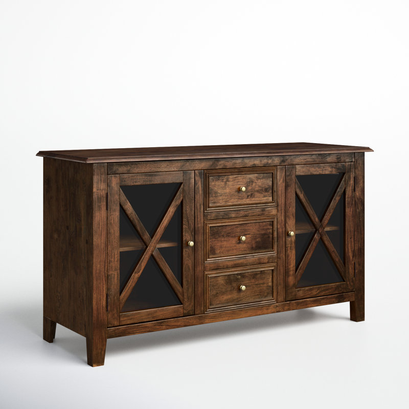Sidon 65" 3-Drawer Sideboard, Pecan