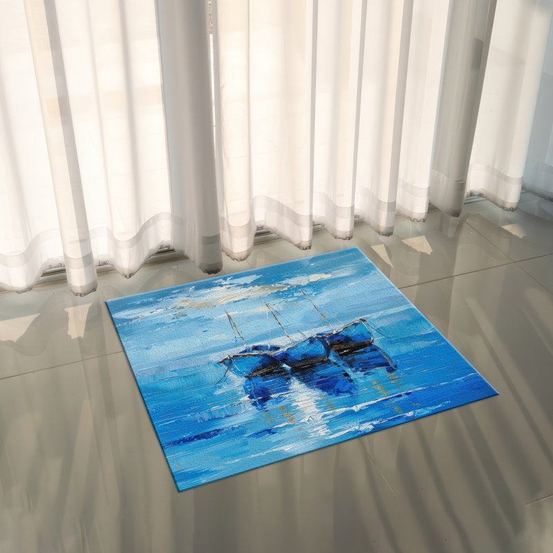 Le tapis à motif géométrique non tissé à motif géométrique chic rehausse la beauté de votre salon ou de votre chambre à coucher
