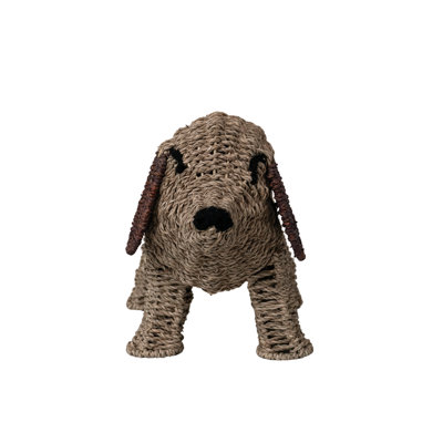 Handwoven Seagrass Dog Basket in Natural