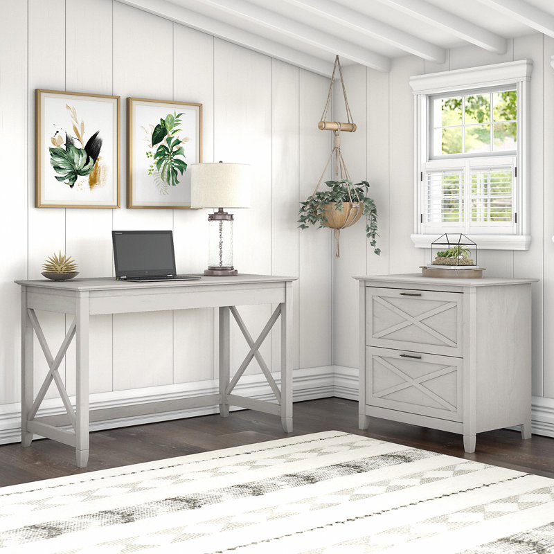Ozro Writing Desk, Linen White Oak