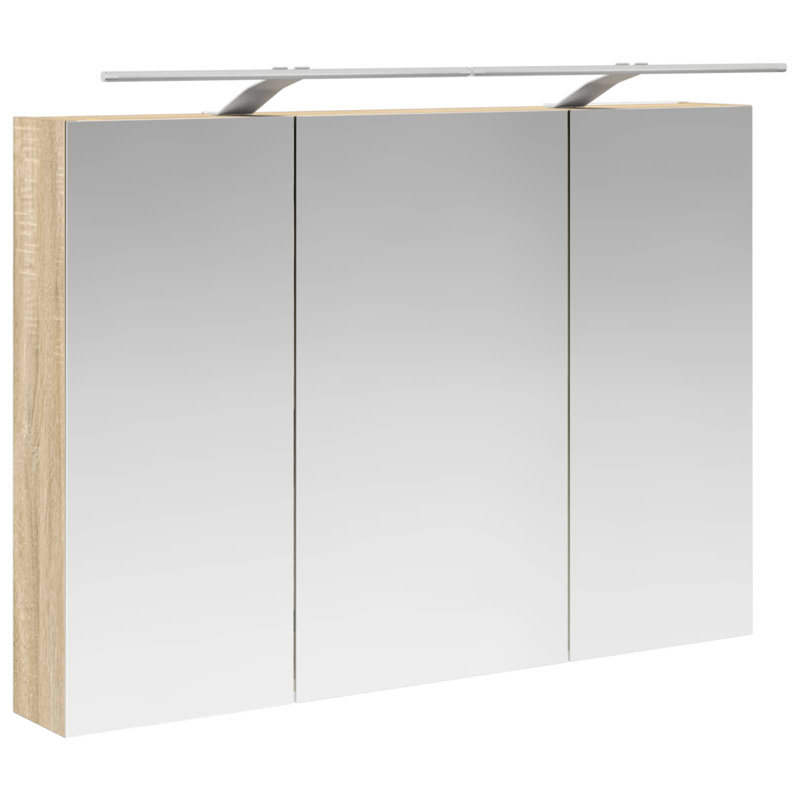 Vanity & Mirror Set, Sonoma Oak
