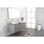 24 po Lavabo de salle de bain rectangulaire blanc - Matériau d'installation au-dessus du comptoir pour percer la surface de décoloration délicate et lisse